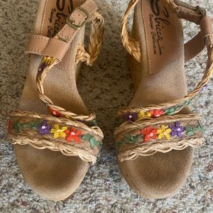 Sbicca wedge sandals. Size 8